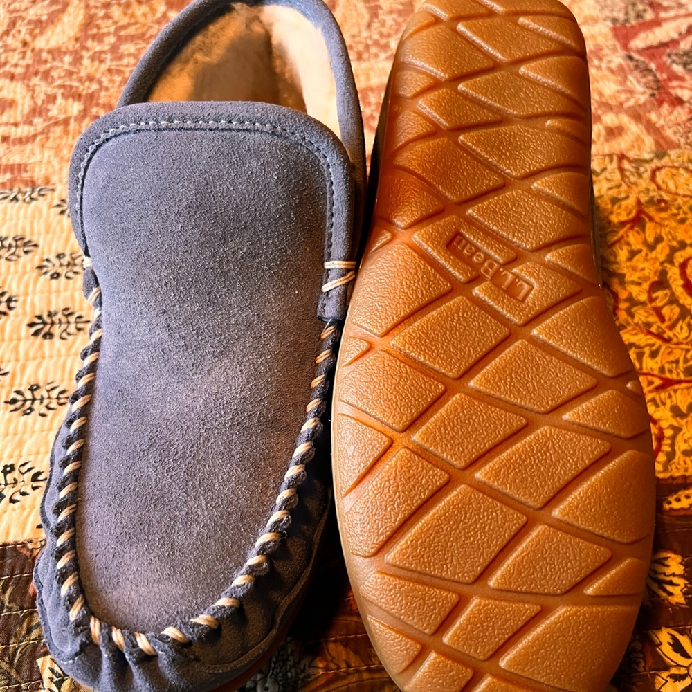 LL Bean Ankle-High Suede Boots with Shearling Lining